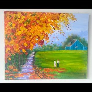 Fall Farmhouse painting